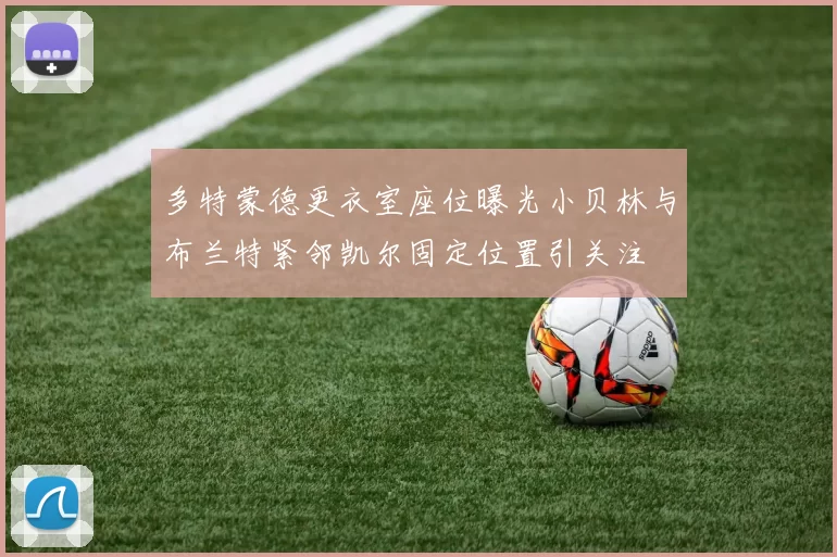 多特蒙德更衣室座位曝光小贝林与布兰特紧邻凯尔固定位置引关注